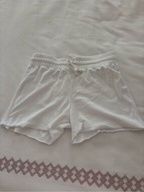 White Women's Lounge Shorts - Soft Drawstring Waist